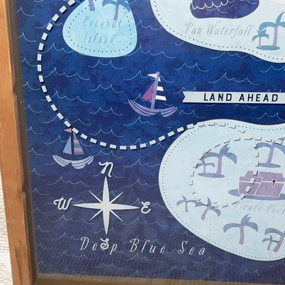 Ahoy matey map frame. Nice boy room design pirate PillowFort